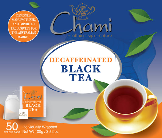 Chami - Tea Bags Paper Envelope Decaffeinated BLACK Tea Tea 50pk