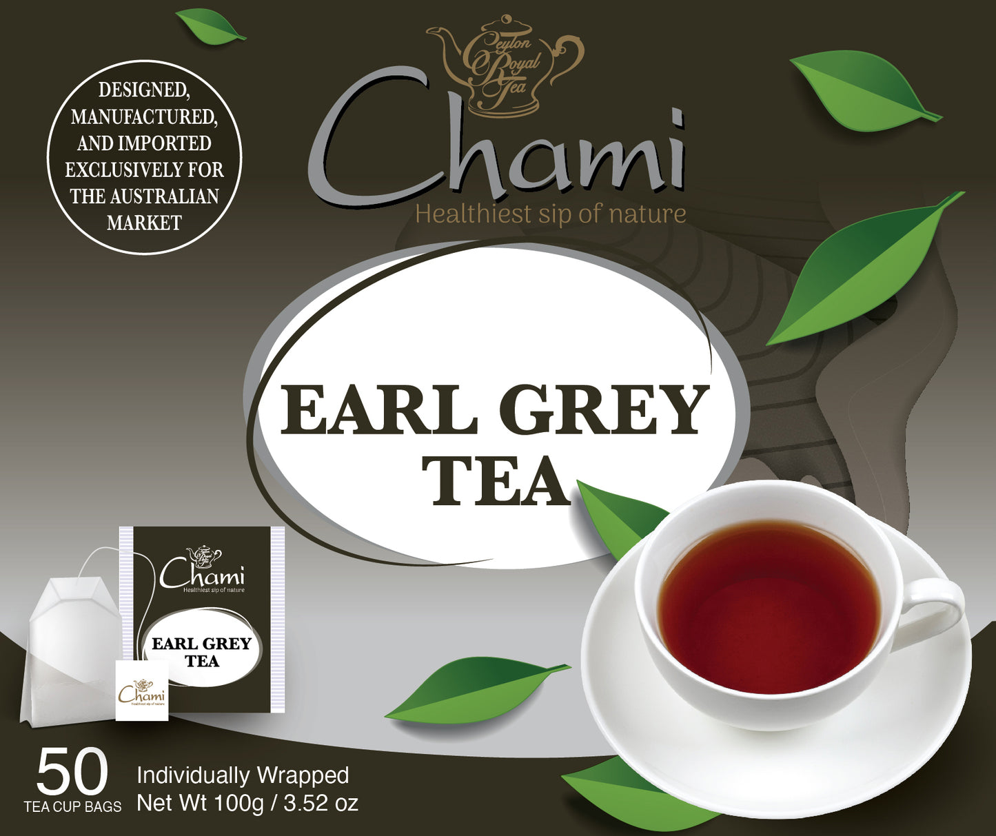 Chami - Tea Bags Paper Envelope Earl Grey Black Tea 50pk
