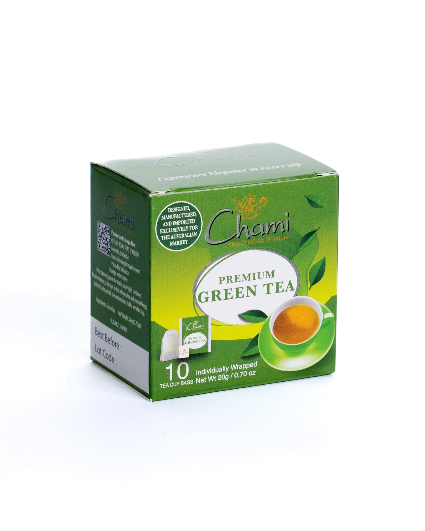 Chami - Tea Bags Paper Envelope  Green Tea 10pk